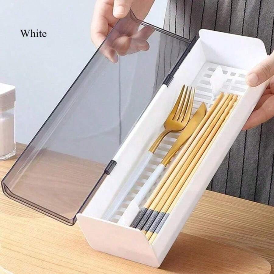 Kitchen Fashion Storage Tableware Chopstick Box With Lid  Dustproof Drainage - Multicolor - View 1