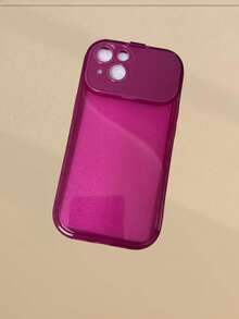 Card Holder Pink Neon Clear Phone Case With Mirror Compatible With IPhone 15/15Pro Waterproof Shockproof Anti-Fall Scratch Resistant - Hot Pink - View 2