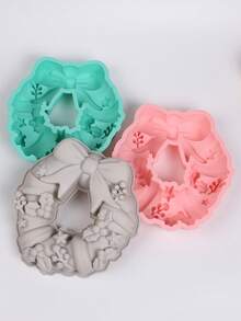 1pc Christmas Bow Wreath Silicone Cake Mold - Versatile Baking & Dessert Mold For DIY Pastries, Mousse, And More - Perfect For Holidays Like Christmas, Easter, Valentine's, Thanksgiving Christmas Christmas Decorations Christmas Pajamas Christmas Gifts Christmas Decor