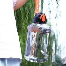 New Large Capacity Rope Handle Gallon Jug Water Bottle, Unisex Sports Bottle, Heat Resistant, Summer Fitness Gallon Jug Direct Drinking Cup - Purple - View 5