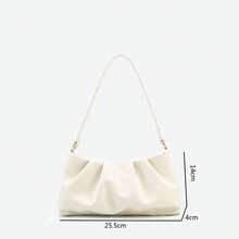 Bolso de hombro de diseñador de lujo, cartera de embrague de cuero de PU para mujer - Dorado - Ver 7
