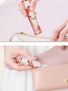 10ml Bottiglia di profumo portatile di alta qualità, stampata con motivo fenice su pelle e vetro, aspetto di lusso, piccola bottiglia per profumo e spray idratante