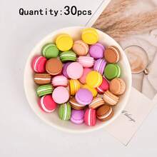 10/20/30pcs Random Mini Macaron Set - 3D Resin Handcraft, Suitable For Scrapbooking, DIY Decoration And Mobile Phone Accessories - Multicolor - View 16
