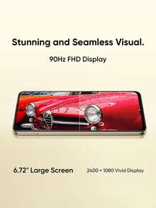 Realme C75 解锁手机 8GB+128GB/8GB+256GB 全球版，4G LTE，安卓 14 智能手机，50MP 摄像头，5828mAh 大容量电池，45W 快速充电，闪电金 - 金色 - 查看 8