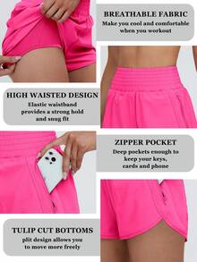Women's Athletic Shorts High Waisted Running Short Pocket 2.5" Sporty Shorts Gym Elastic Workout Shorts Womens Athletic Shorts High Waisted Running Quick Dry Gym Workout Shorts With Zipper Pockets Women's Shorts,Womens Casual Shorts,Ladies Shorts,Women's Summer Shorts Women's High Waisted Shorts,Women's Casual Stretch Shorts,Women's Denim Shorts,Women's Linen Shorts,Women's Biker Shorts,Women's Athletic Shorts,Women's Flowy Shorts Valentine's Day Shorts For Women,Valentine's Day Women's Shorts,Valentine's Day Casual Shorts For Women,Women's Shorts For Valentine's Day Valentine's Day Clothes Valentine's Day Gift - 玫紅色 - 查看 7
