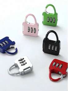 Digit Mini Round Combination Lock, Padlock, Anti-Theft, Luggage Lock, Student, Dormitory, School Bag, Cabinet, Drawer Lock,For Luggage, Pencil Case, Backpack, Cartoon Waterproof Padlock For Outdoor Travel, Student Dormitory, Cabinet, Drawer,Electric Bike, Bicycle Basket Lock, Helmet Lock, Cabinet, Luggage, Travel Accessories