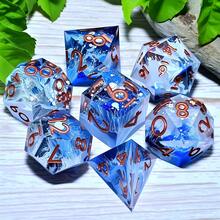 7 Piece Resin Dice Set, Suitable For Christmas Thanksgiving Gift Supplies Decoration Ramadan And Easter Board Game Desktop Dice, Hand Role-Playing Polyhedral Dice, RPG Dice Birthday Gift Holiday Party