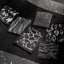 1卷2米复古纹理和纸胶带，创意美学贴纸，DIY装饰拼贴工艺用品，节日礼物，个性化剪贴簿学校文具剪贴簿用品趣味贴纸笔记本电脑贴纸Kindle手机贴纸 - 彩色 - 查看 5