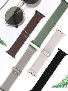 1 件/套编织弹力尼龙运动单圈表带，兼容 表带，兼容小米、华为、Fitbit Versa 2 1，兼容三星 Galaxy Watch，20 毫米 22 毫米 38 毫米 40 毫米 41 毫米 42 毫米 44 毫米 45 毫米 46 毫米 49 毫米，男女通用，尼龙弹性表带腕带兼容 Series 10 9 8 7 6 SE 5 4 3 2 1 Ultra Ultra，可作为返校学生的礼物 - 彩色 - 查看 3