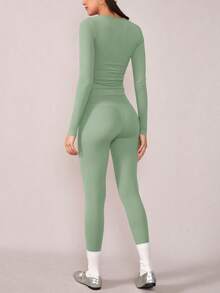 NcmRyu 1 Set Women's Fashion Running, Cycling, Dance, Pilates, Fitness Exercise Outfit, Christmas Outfit