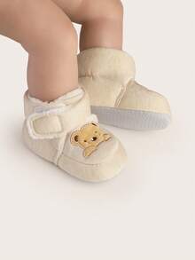 Spring And Autumn Infant Soft Soled Non Slip Shoes, Socks, Floor Socks, No Falling Heels, 0-1 Year Old Newborns, Infant Warm Step Shoes - Apricot - View 3