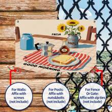 Custom Vintage Tin Sign - Personalized Text & Photo Retro Metal Wall Art For Home, Office, Cafe, Bar Decor (12x8 Inch)​