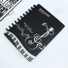 1 pieza Carpeta de música con agujero de seta, carpeta de partituras, portapartituras de 12.4 X 9.37 pulgadas, organizador de partituras con 20 páginas encuadernadas en espiral, almacenamiento de partituras