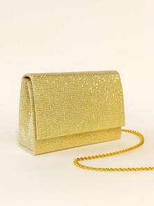 Women's Fashion Modern Clutch Bag Party Glamour With Shine - Vàng - Xem 3