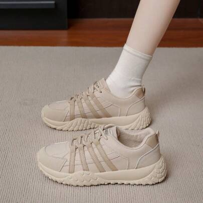 2025 New White Sneakers For Women, Korean Style Ins Casual Versatile Shoes For Street Style, Autumn