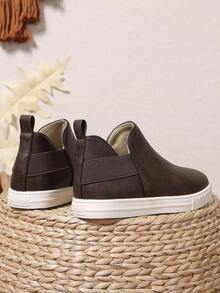 儿童新款时尚休闲圆头钩环扣运动经典靴 - 咖啡棕 - 查看 3