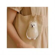 Transparent Pet Hair Storage Pendant, Golden Retriever, Corgi, Samoyed, Labrador Memorial Keychain, Dog Fur Collection Preservation Box, Heartwarming Creative Memorial Hanging Decoration Christmas Gift Ideas Bag Accessories Lanyards With Id Holder Car Accessories Bag Charms