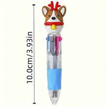 8pcs Random Christmas Ballpoint Pens - Reindeer/Snowman Designs, 4-In-1 Colors, Comfortable Writing, Suitable For Office/Party/Back-To-School Prizes, Essential Christmas Gifts, Stocking Stuffers, Holiday Favors, Party Supplies, Fun Stationery, Reliable Ink, Durable Plastic, Writing Essentials, Multi-Pack Pens, Office Workers, Party Planners
