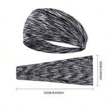 4条装女士高品质吸汗运动头带 - 宽大、弹力、纯色面料头带，适合跑步和健身，舒适防滑设计，女士头巾，冬季发饰，冬季发带，保暖头巾，女士围巾 - 彩色 - 查看 11