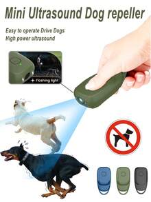 Mini Ultrasound Dog Repeller Prevention Device Portable Repeller With LED Effective Anti-Barking Training Device For All Dogs 3in1 And Lanyard​ Dog Anti Barking