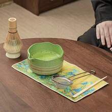 1pc/4pcs/6pcs Japanese Kiln-Fired Green Matcha Tea Bowl, Tea Whisk, Tea Scoop, Tea Strainer, Tea Spoon Set, Songdynasty Tea Ceremony Tools, Holiday Gift Set, Halloween Gift, Christmas Gift