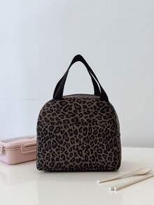 3-In-1 Casual Leopard Print Backpack Set, Includes Backpack, Lunch Bag, Crossbody Bag And Pencil Case, With Laptop Compartment, Multi-Pocket, Large Capacity, Suitable For Daily Use/Vacation/Travel/Back To School, For Women/Girls/Teens/College Students/Graduates