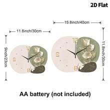 2D Flat, 1pc Modern Minimalist Flower Creativity Art Clock Mute Decorative Wall Clock, Super Quiet Quartz Movement, No Ticking Sound, Suitable For Bedroom Decor, Dining Room Living Room Office Sofa Background Wall Decor, Home Decor