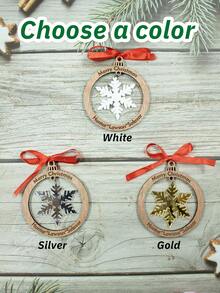 LICVIC Custom Christmas Decorations With Name, Personalized Christmas Tree Decorations, Customized Christmas Ornaments, Customizable Text Christmas Gifts, Wooden Snowflake Pendant, Diy Ornaments, Christmas, Party Decorations, Living Room Decor, Bag Charms, Garden, Room Decor, Boys, Girls, Mom, Dad, Family - Style a - View 4