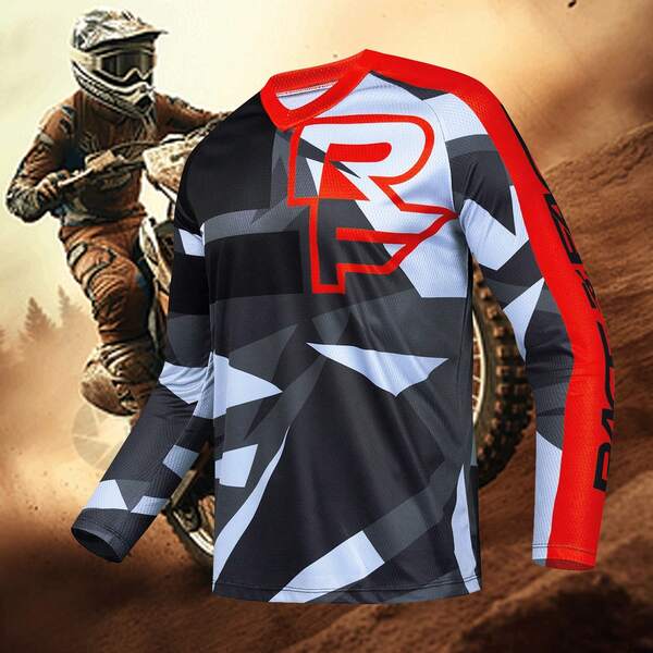 2025 Boyfriend Style Men's Long Sleeve Motocross Cycling Jersey Teleyi Downhill Mountain Bike MTB Shirts Off-Road DH Motorcycle Motocross Clothing