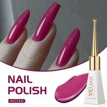XEIJAYI 1pc 10Ml Long-Lasting Eggshell Glue Gel Nail Polish UV/LED Soak Off Gel Nail Polish For Nail Art DIY Salon Home Holiday Gift For Women - 玫紅色 - 查看 8
