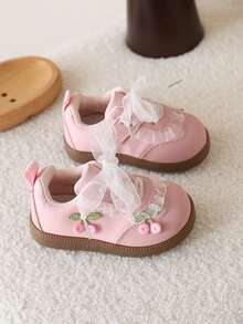 1 双女宝宝防滑软底幼儿鞋，韩版百搭婴儿鞋，春夏 - 粉色 - 查看 5