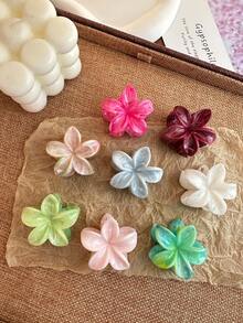 8 件/4 件/3 件 1.57 英寸/4 厘米小雏菊花发夹 - 大理石纹理波浪花卉设计 - 马尾辫发夹 - 优雅可爱的日常配饰秋冬发夹发饰女士度假装 - 彩色 - 查看 8