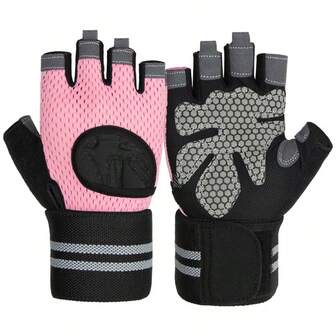 1pair Men's And Women's Fitness Gloves, Weightlifting Gloves With Excellent Grip Strength, Lightweight Fitness Gloves For Weightlifting, Cycling, Exercise, Training, Pull-Up, Fitness, Rock Climbing, And Rowing