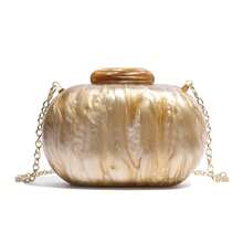 Embrague de concha dura con efecto de mármol acrílico, bolso de noche de mujer con cadena dorada, pequeño bolso de mano a juego con vestido de fiesta y vestido de noche, regalo perfecto para amigos