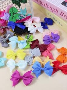 10/20pcs Random Color Puppy Hair Clips, Alligator Clips, Hair Pins, Headbands, Ribbed Ribbons, Dog Bow Hair Clips, Hair Accessories, Suitable For Daily Wear - Multicolor - View 4