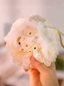 1 件婴儿沐浴配件 - 去角质毛巾、二合一柔软擦洗海绵、防滑婴儿沐浴手套、加厚悬挂设计、柔软不掉毛沐浴海绵、二合一双面婴儿浴巾 - 彩色 - 查看 5