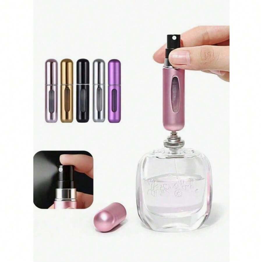 1pc Portable Perfume Bottle, Mini Perfume Atomizer, Empty Perfume Bottle, Travel Perfume Bottle, Small Spray Bottle, Refillable Perfume Spray, Fragrance Pump Box, 5ml Travel Essentials Travel Accessories Travel Essentials Graduation - Nhiều màu - Xem 1