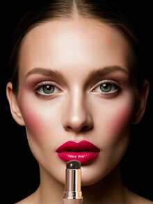 OEIEZ 双头唇刷，可伸缩唇刷，用于口红唇彩的化妆刷，用于日常旅行化妆，荧光笔和遮瑕刷唇部化妆刷