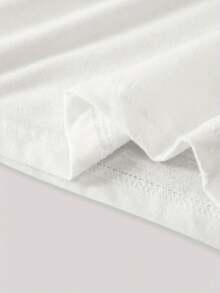 Dog Motif Print, 100% Cotton, Figure-Hugging, Fashionable Women's Short-Sleeved Shirt - 白色 - 查看 4