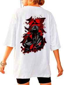 T-Shirt Shirt  Crows Itachi Uchiha Streetwear Oversized Unisex Ref3725 - 白色 - 查看 3