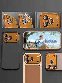 Bộ 3 miếng dán bảo vệ ống kính camera Apple, ốp bảo vệ ống kính, tương thích với iPhone 17 Pro/17 Pro Max, [Lắp đặt chỉ trong 1 giây] Kính cường lực Ultra-HD, [Tương thích với ốp lưng điện thoại] Vòng bảo vệ màn hình bằng kim loại, màu cam - trái cam - Xem 8