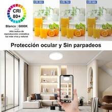 Lampara LED De Techo De 18W Con Luz Blanca - Blanco - Ver 5