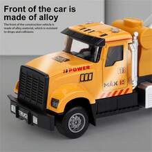 Alloy Construction Vehicles, Fire Truck Toys, Construction Crane Toy Series, Excavator, Mixer Truck, Bulldozer, Forklift, Dump Truck, Vehicles, With Lights And Sounds, Suitable As Birthday Gifts For Toddlers, Kids, Boys And Girls - Multicolor - View 4