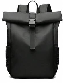 15,6 Zoll leichter einfarbiger Rollrucksack, modische Business-Laptoptasche, Rucksack mit großem Fassungsvermögen für Pendler, geeignet für Arbeit und Reisen