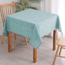 2 Paquetes de Mantel Cuadrado de Lino Sintético - Mantel Lavable Resistente a Arrugas y Manchas para Cocina, Comedor, Fiesta y Cena, Color Aqua, 54 X 54 Pulgadas - Paquete Aqua54x542 - Ver 3