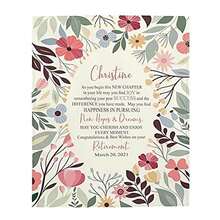 Personalized Retirement Blanket For Women As You Begin This New Chapter In Your Life Flower Printed Custom Name & Date 90713 - 白色 - 查看 1