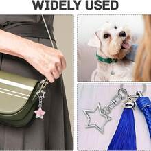 20/40/70个金属弹簧扣钥匙扣，4色旋转钩钥匙圈，带链条和开口环，适用于DIY工艺品、包包装饰、钥匙扣配件