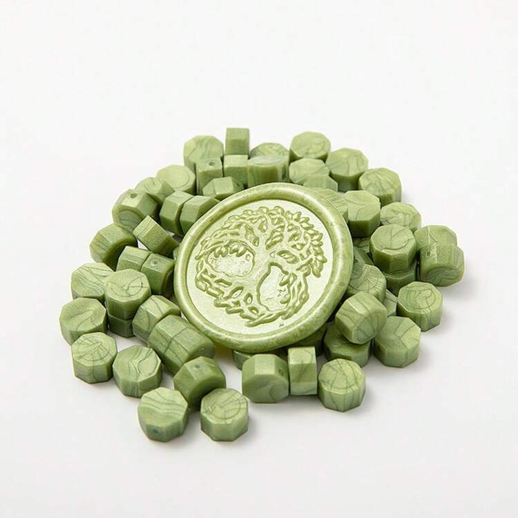 200 st/påse åttkantiga sigillvaxpärlor för sigillstämpel, handgjord utsmyckning av kortkuvert, bröllopsinbjudningar, presentinslagning, kuvertförsegling, festinbjudningar, scrapbooking, eldlackerade sigillvaxpärlor gör-det-själv - flerfärgad - Visa 29