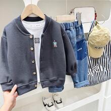 Children/Toddler Cartoon Knitted Cardigan Jacket, Autumn New Arrival - Dark Grey - View 2