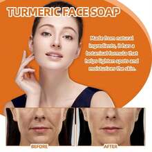 2pcs/4pcs Turmeric Soap Gentle Cleansing, Spot Fading, And Smoothing Of Fine Lines